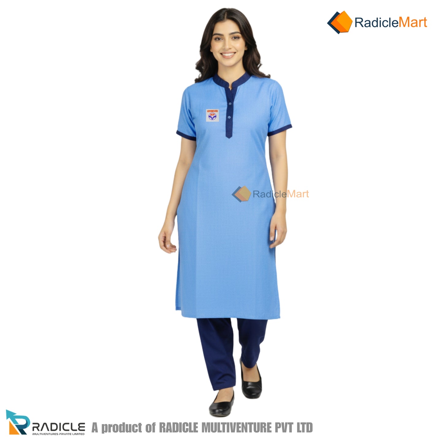 HINDUSTAN PETROLEUM UNIFORMS LADIES / DSW CHUDIDHAR TOP & BOTTOM (HPCL PETROL PUMP UNIFORMS)