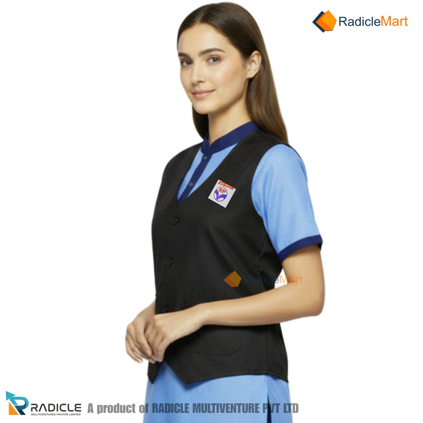 HINDUSTAN PETROLEUM LADIES UNIFORMS DSW WAIST COAT (HPCL PUMP UNIFORMS)